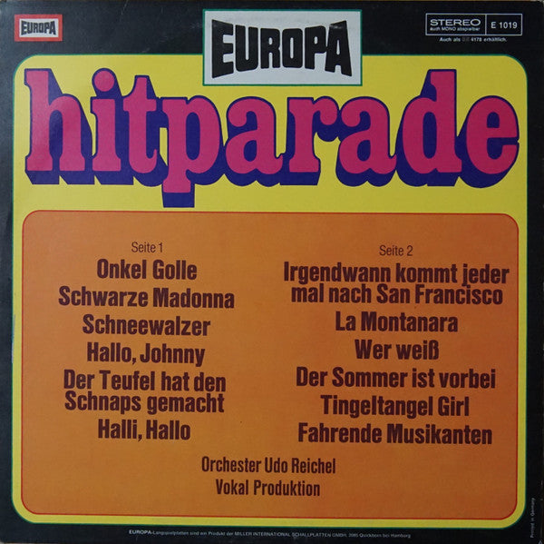 Orchester Udo Reichel - Europa Hitparade 8 (LP) 42064 Vinyl LP Goede Staat