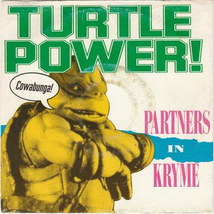 Partners In Kryme - Turtle Power Vinyl Singles Vinyl Very Good (VG) <br> Hoes Good Plus (G+)