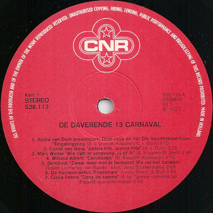 Various - De Daverende Dertien Carnaval (LP) 42918 43202 46897 Vinyl LP VINYLSINGLES.NL