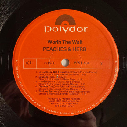 Peaches & Herb - Worth The Wait (LP) Vinyl LP Vinyl Very Good (VG) <br> Hoes Good Plus (G+)