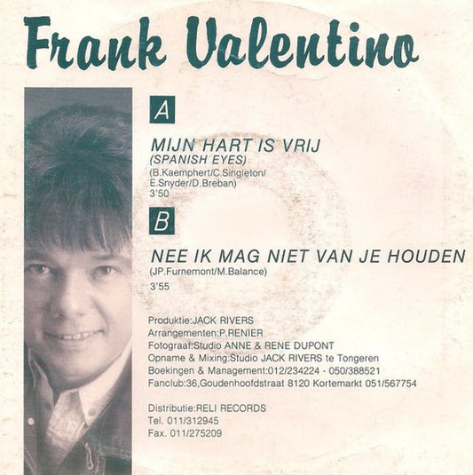Frank Valentino - Mijn Hart Is Vrij