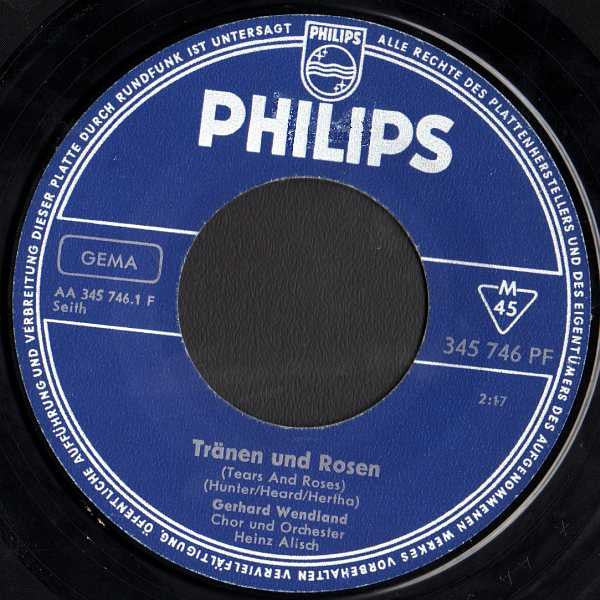 Gerhard Wendland - Tränen Und Rosen 30928 Vinyl Singles Goede Staat