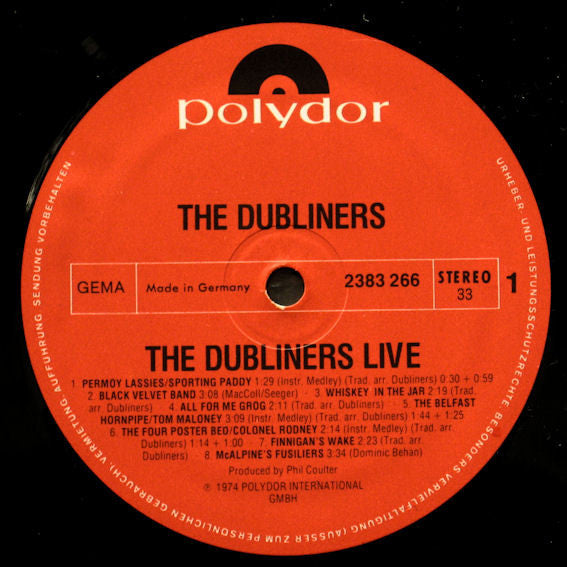 Dubliners - The Dubliners Live (LP) 49225 Vinyl LP Goede Staat