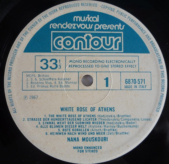 Nana Mouskouri - White Rose Of Athens (LP) 48559 Vinyl LP VINYLSINGLES.NL