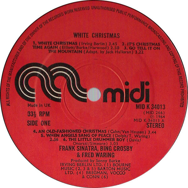 Frank Sinatra, Bing Crosby And Fred Waring - White Christmas (LP) 48321 Vinyl LP VINYLSINGLES.NL
