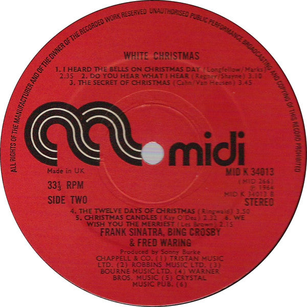 Frank Sinatra, Bing Crosby And Fred Waring - White Christmas (LP) 48321 Vinyl LP VINYLSINGLES.NL