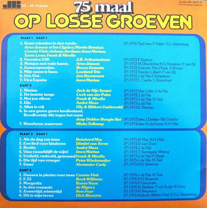 Various - Op Losse Groeven (LP) (B) 42514 Vinyl LP Hoes: Sticker