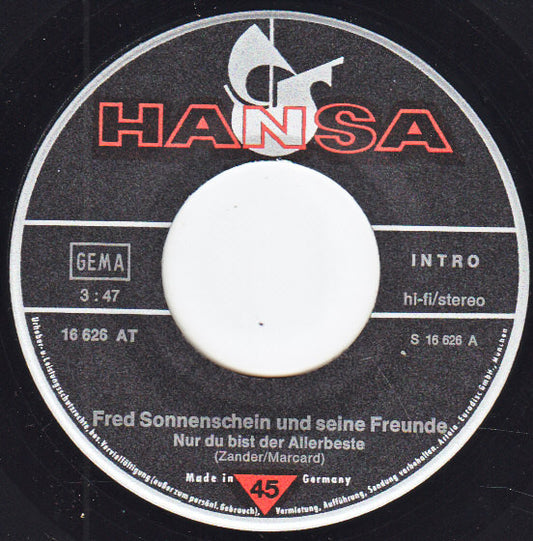 Fred Sonnenschein Und Seine Freunde - Nur Du Bist Der Allerbeste