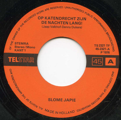 Slome Japie / Dikke Leo - Op Katendrecht 15498 16624 32357 Vinyl Singles Goede Staat