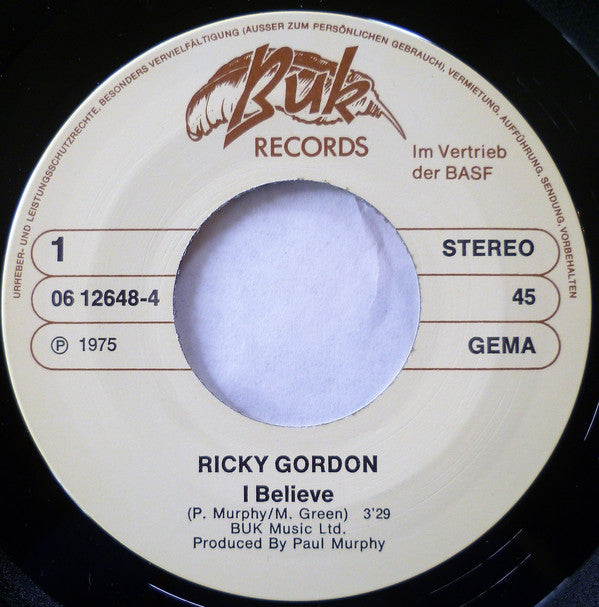 Ricky Gordon - I Believe 26828 Vinyl Singles VINYLSINGLES.NL