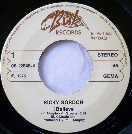 Ricky Gordon - I Believe 26828 Vinyl Singles Goede Staat