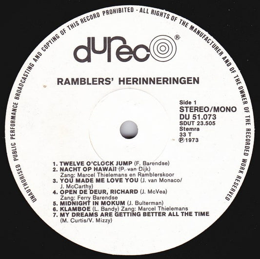 Ramblers - Ramblers' Herinneringen (LP)