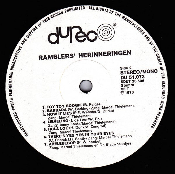 Ramblers - Ramblers' Herinneringen (LP) 48974 Vinyl LP Goede Staat