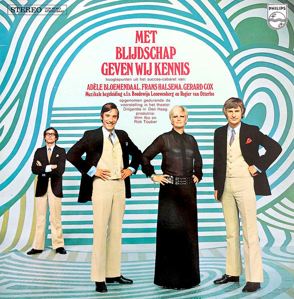 Adele Bloemendaal Frans Halsema Gerard Cox - Met Blijdschap Geven Wij Kennis (LP) 51372 Vinyl LP Goede Staat