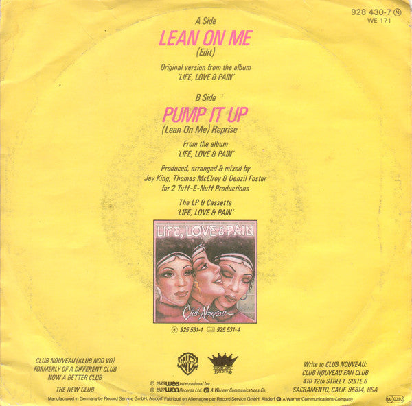 Club Nouveau - Lean on me Vinyl Singles VINYLSINGLES.NL