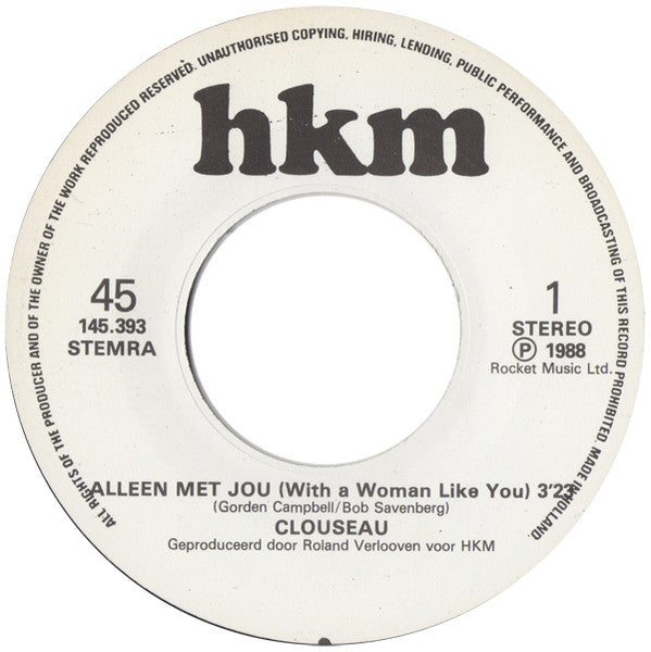 Clouseau - Alleen Met Jou Vinyl Singles VINYLSINGLES.NL