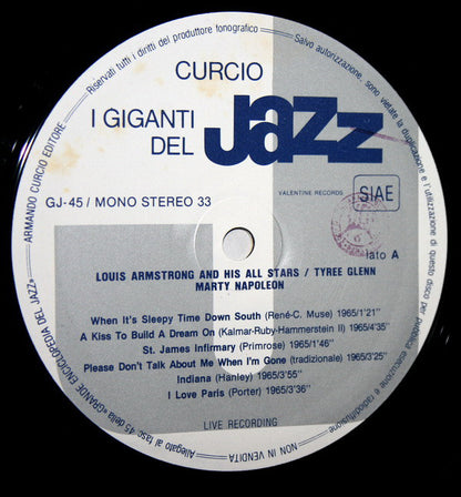 Louis Armstrong And His All Stars, Tyree Glenn, Marty Napoleon ‎- I Giganti Del Jazz Vol. 45 (LP) 50363 Vinyl LP Goede Staat