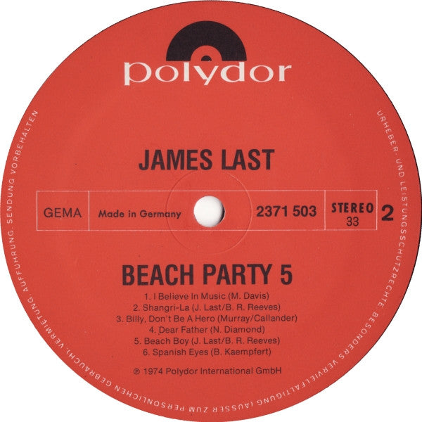 James Last - Beachparty 5 (LP) 41358 Vinyl LP VINYLSINGLES.NL