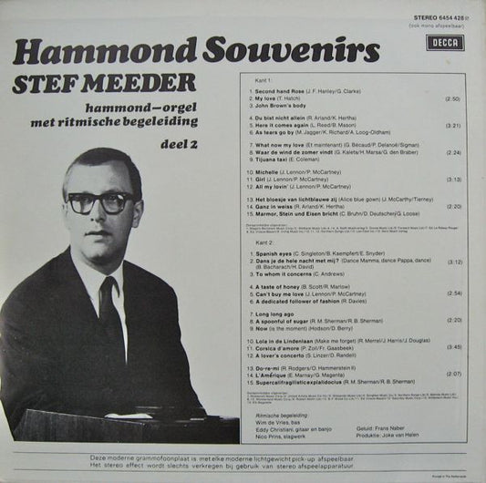 Stef Meeder - Hammond Souvenirs Deel 2 (LP)