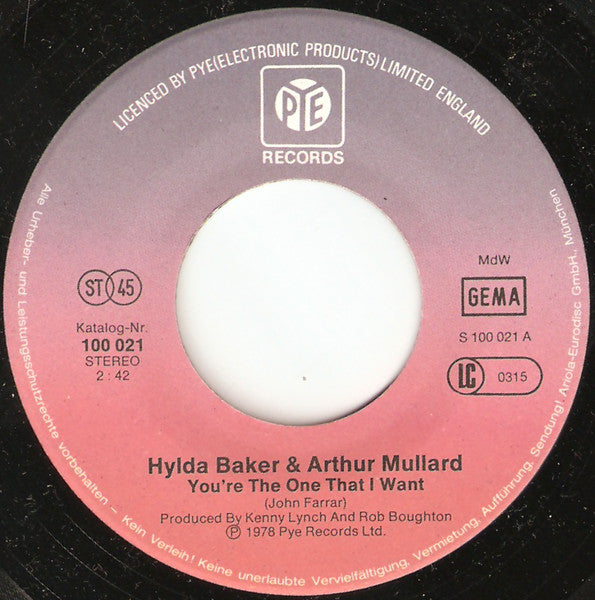 Hylda Baker & Arthur Mullard - You're The One That I Want 31763 Vinyl Singles Goede Staat