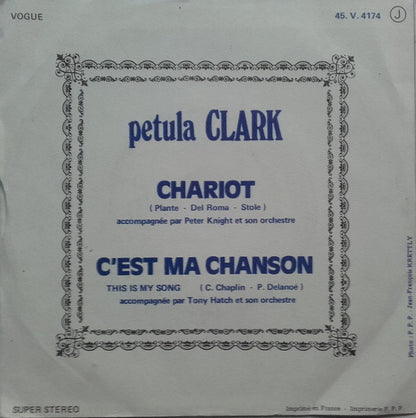 Petula Clark - Chariot 13247 Vinyl Singles Goede Staat