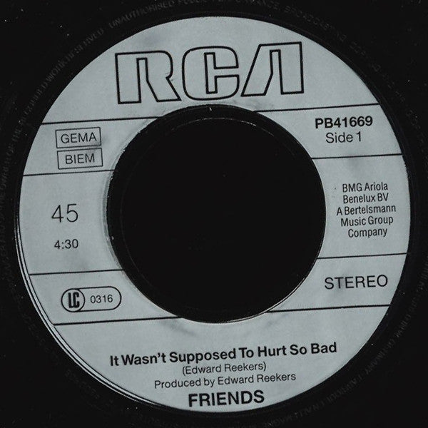 Friends - It Wasn't Supposed To Hurt So Bad 17606 Vinyl Singles VINYLSINGLES.NL