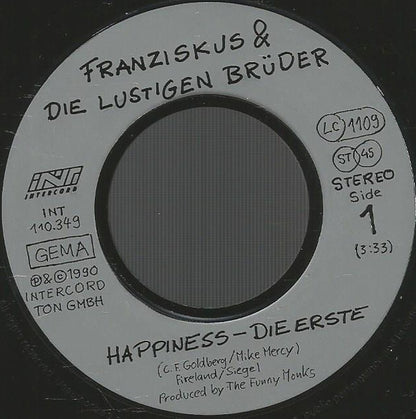 Franziskus & Die Lustigen Bruder - Happiness Vinyl Singles VINYLSINGLES.NL