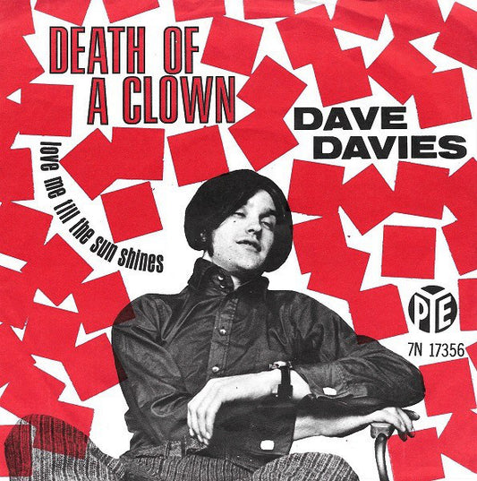 Dave Davies - Death Of A Clown Vinyl Singles Vinyl Very Good (VG) <br> Hoes Good Plus (G+)