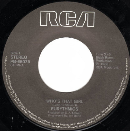 Eurythmics - Who's That Girl 29387 Vinyl Singles Goede Staat