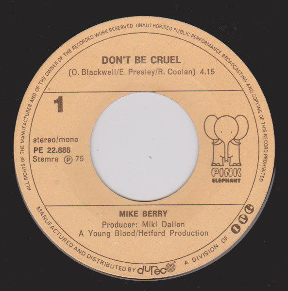 Mike Berry - Don't Be Cruel 08273 Vinyl Singles Goede Staat