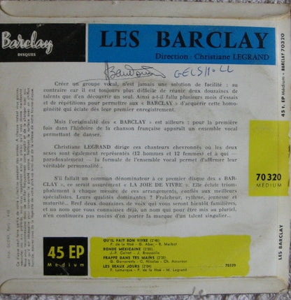 Les Barclay - Frappe Dans Tes Mains (EP) 30990 Vinyl Singles EP Goede Staat