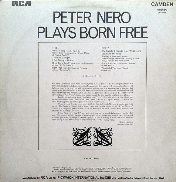 Peter Nero - Peter Nero Plays Born Free And Others (LP) 41307 Vinyl LP VINYLSINGLES.NL