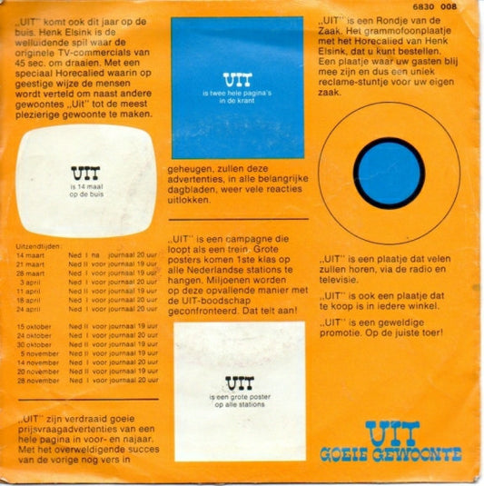 Henk Elsink ‎- Uit Is Een Campagne Die Klinkt