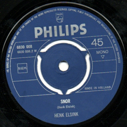 Henk Elsink ‎- 'Uit' Is Een Campagne Die Klinkt 39277 Vinyl Singles Goede Staat