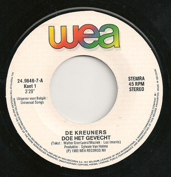 Kreuners - Doe Het Gevecht 32220 Vinyl Singles Goede Staat