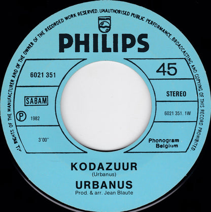 Urbanus - Kodazuur 35763 Vinyl Singles VINYLSINGLES.NL