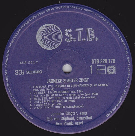 Janneke Slagter - Janneke Slagter Zingt (LP)