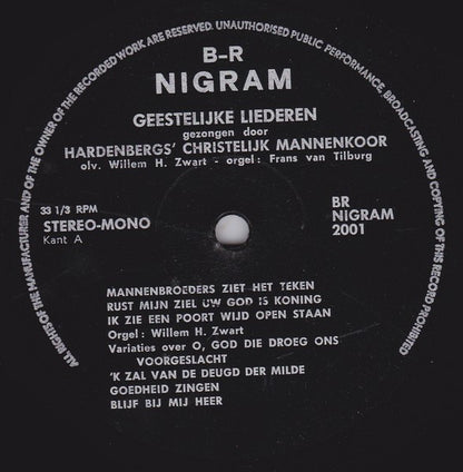 Hardenberg's Chr. Mannenkoor* o.l.v. Willem H. Zwart, Frans van Tilburg - Als Ik Hem Maar Kenne (LP) 44389 Vinyl LP VINYLSINGLES.NL