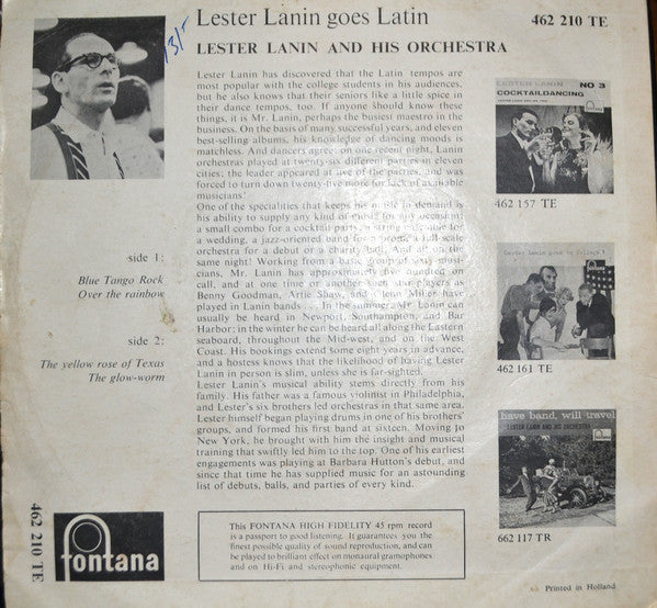 Lester Lanin - Lester Lanin Goes Latin Volume 1 (EP) 13228 Vinyl Singles EP VINYLSINGLES.NL
