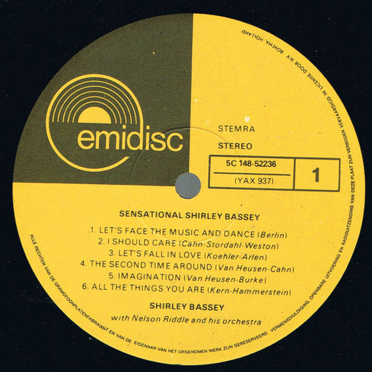 Shirley Bassey With Nelson Riddle – What Now My Love - Sensational Shirley Bassey (LP)
