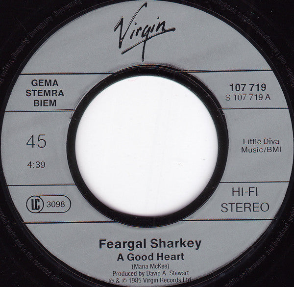Feargal Sharkey - A Good Heart 31125 30485 26824 17534 Vinyl Singles Goede Staat