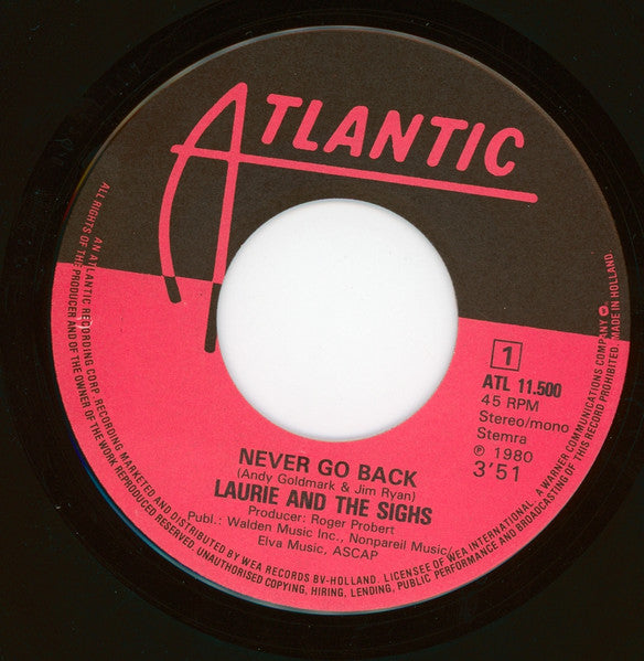 Laurie And The Sighs - Never Go Back 29698 Vinyl Singles Goede Staat