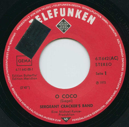 Sergeant Cracker's Band - O Coco 30505 Vinyl Singles Goede Staat