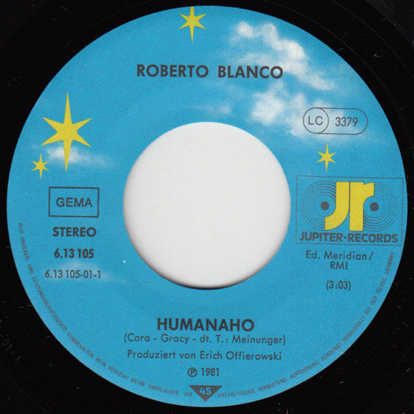 Roberto Blanco - Humanaho 31406 Vinyl Singles Goede Staat