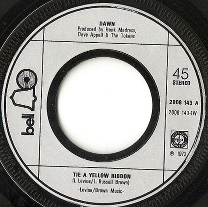 Dawn - Tie A Yellow Ribbon 31047 Vinyl Singles Vinyl Very Good (VG) <br> Hoes Good Plus (G+)