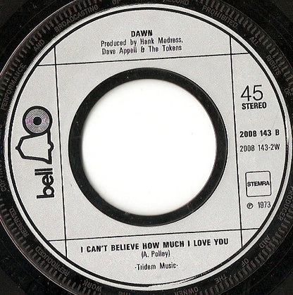 Dawn - Tie A Yellow Ribbon 31047 Vinyl Singles Vinyl Very Good (VG) <br> Hoes Good Plus (G+)