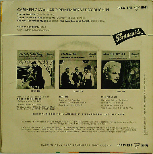 Carmen Cavallaro - Remembers Eddy Duchin