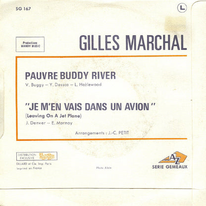 Gilles Marchal - Pauvre Buddy River Vinyl Singles Vinyl Very Good (VG) <br> Hoes Good Plus (G+)