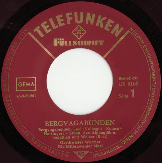 Geschwister Wurmer / Die Mittenwalder Musi - Bergvagabunden