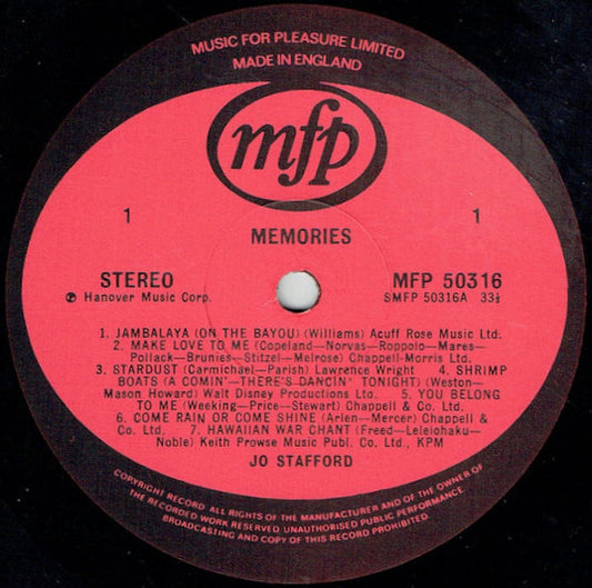 Jo Stafford - Memories (LP)